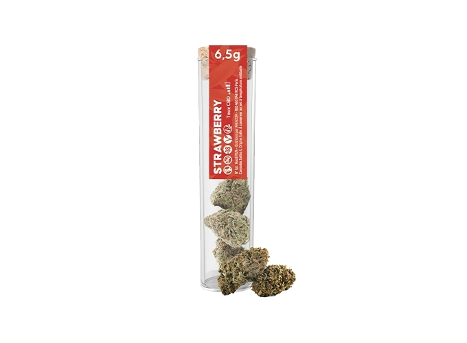 TUBE VERRE STRAWBERRY 6.5G  (BOITE DE 6)