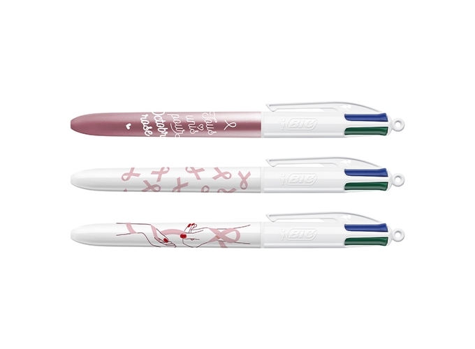 TUBO 30 BIC 4 COULEURS OCTOBRE ROSE 3 MOD. ASS.(1)