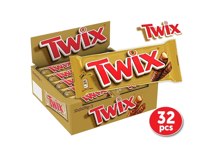 TWIX BARRE CHOCOLAT LAIT-CARAMEL-BISCUIT 50g (32)