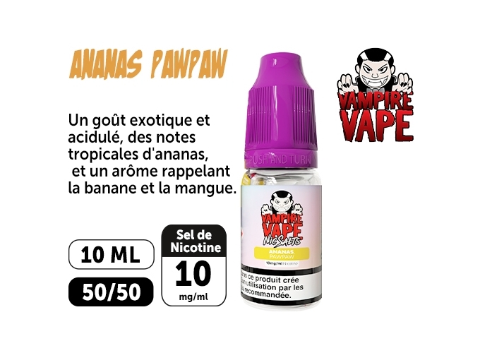VAMPIRE VAP SALT ANANAS PAWPAW 10 MG ML