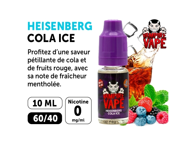 VAMPIRE VAPE 10ml HEISENBERG COLA 00MG ML