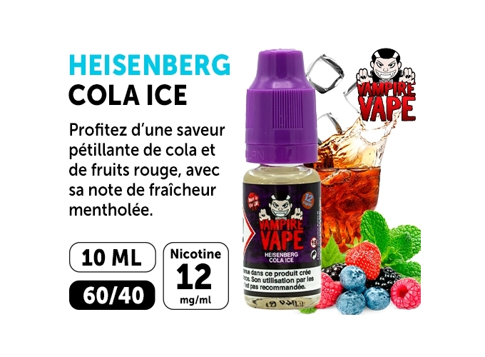 VAMPIRE VAPE 10ml HEISENBERG COLA 12 MG ML