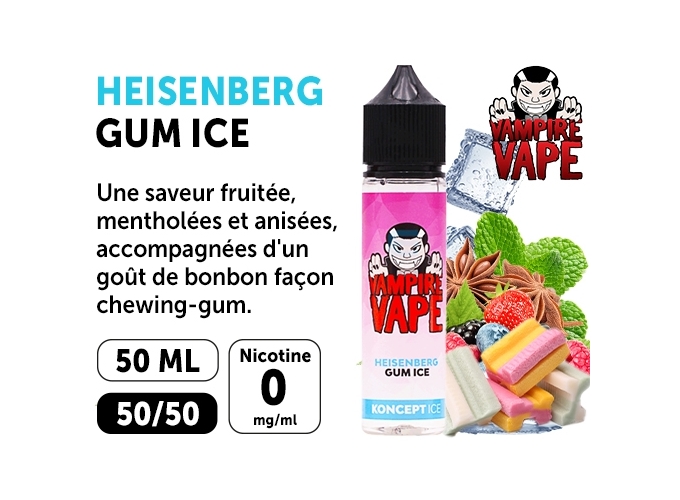 VAMPIRE VAPE 50ml HEISENBERG GUM ICE 00 MG ML (1)