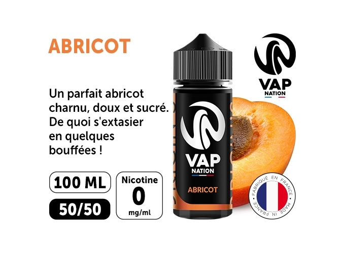 VAP NATION 100ml ABRICOT 00 MG