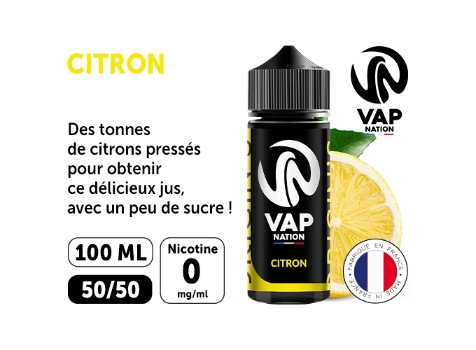 VAP NATION 100ml CITRON 00 MG ML
