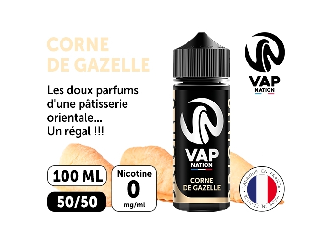 VAP NATION 100ml CORNE DE GAZELLE 00 MG ML