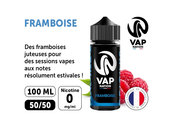 VAP NATION 100ml FRAMBOISE 00 MG