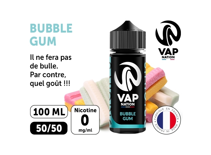 VAP NATION 100ml MALABAR BUBBLE GUM 00 MG ML