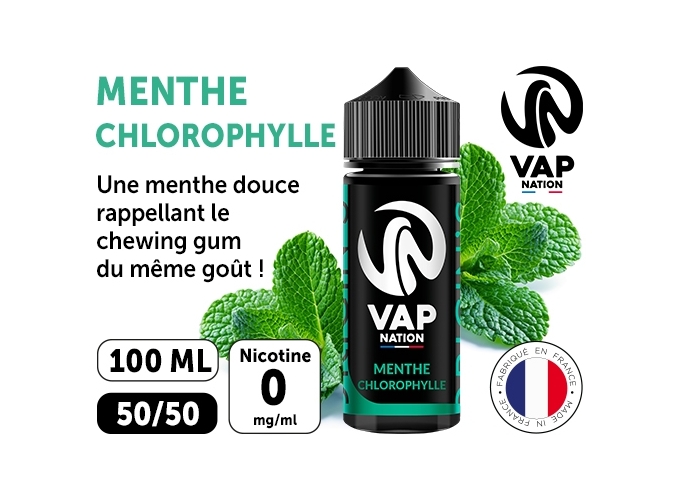 VAP NATION 100ml  MENTHE CHLOROPHYLLE 00MG