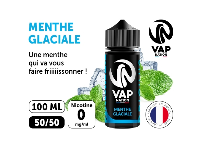 VAP NATION 100ml  MENTHE GLACIALE 00MG
