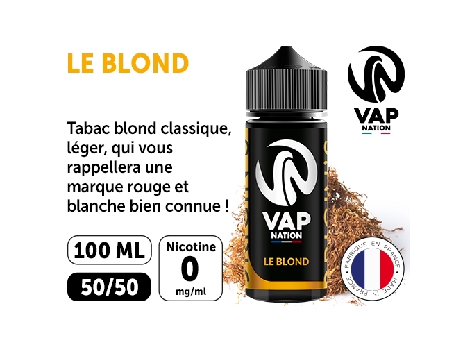 VAP NATION 100ml TABAC BLOND  00MG