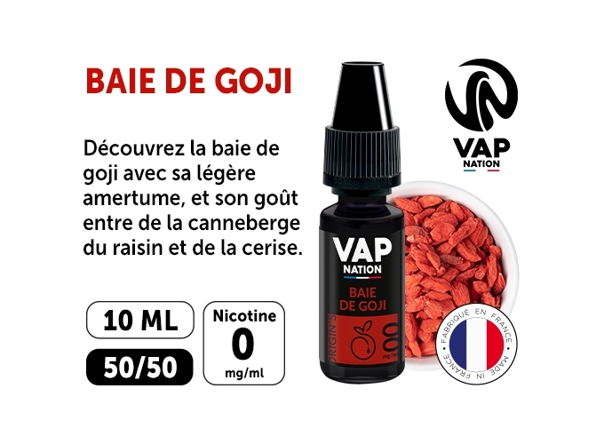 VAP NATION 10ml BAIE DE GOJIE 00 MG
