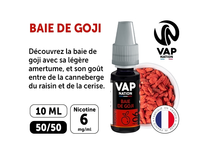 VAP NATION 10ml BAIE DE GOJIE 06 MG