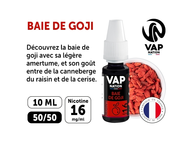 VAP NATION 10ml BAIE DE GOJIE 16 MG