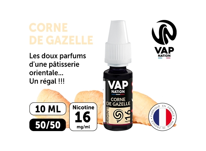 VAP NATION 10ml CORNE DE GAZELLE 16 MG ML