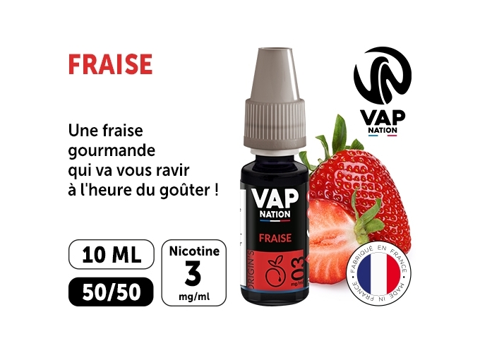VAP NATION 10ml  FRAISE 03MG