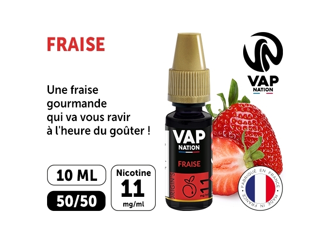 VAP NATION 10ml  FRAISE 11MG