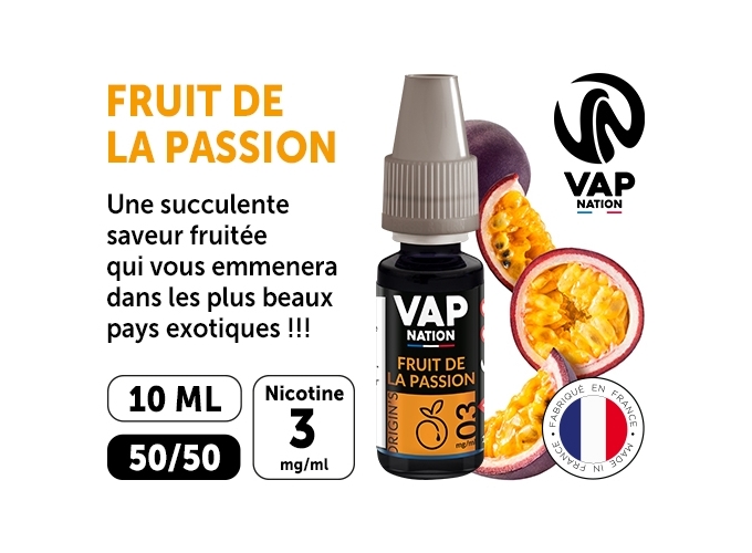 VAP NATION 10ml FRUIT DE LA PASSION 03MG