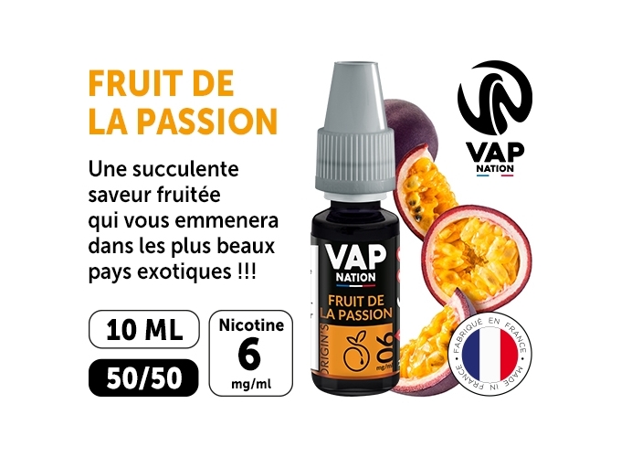 VAP NATION 10ml FRUIT DE LA PASSION 06MG