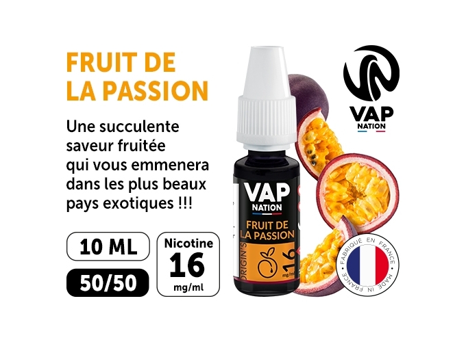 VAP NATION 10ml FRUIT DE LA PASSION 16MG