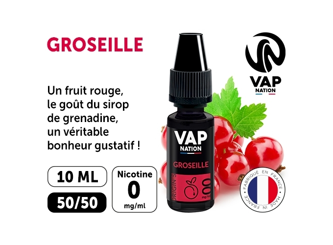 VAP NATION 10ml GROSEILLE 00 MG ML