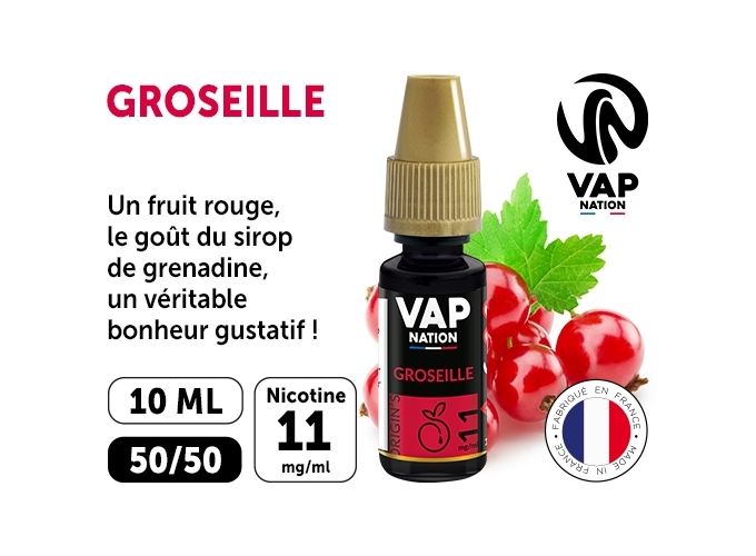 VAP NATION 10ml GROSEILLE 11 MG ML