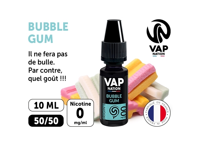 VAP NATION 10ml MALABAR BUBBLE GUM 00 MG ML