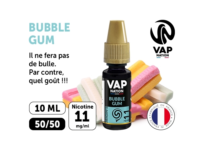 VAP NATION 10ml MALABAR BUBBLE GUM 11 MG ML