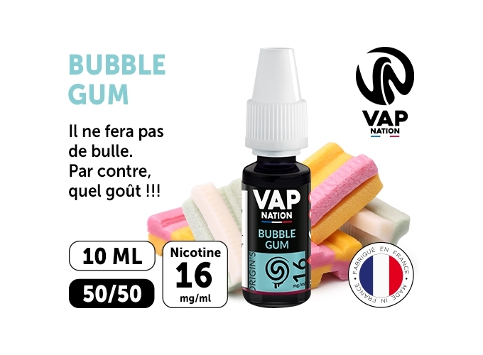 VAP NATION 10ml MALABAR BUBBLE GUM 16 MG ML