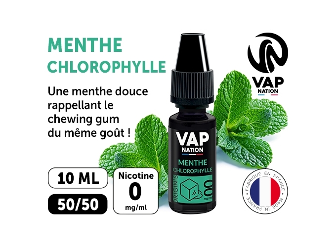 VAP NATION 10ml  MENTHE CHLOROPHYLLE 00MG
