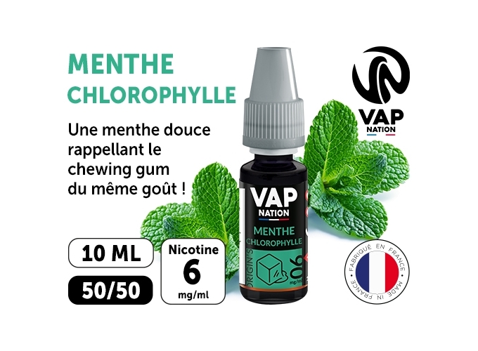 VAP NATION 10ml  MENTHE CHLOROPHYLLE 06MG
