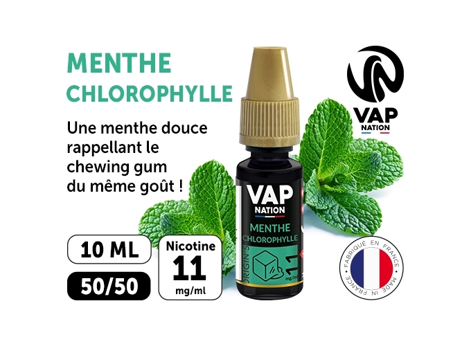 VAP NATION 10ml  MENTHE CHLOROPHYLLE 11MG