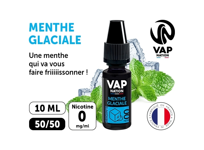 VAP NATION 10ml  MENTHE GLACIALE 00MG