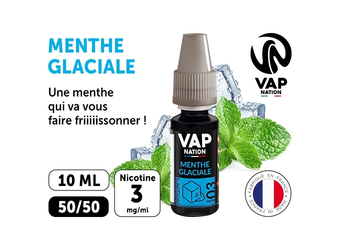 VAP NATION 10ml  MENTHE GLACIALE 03MG