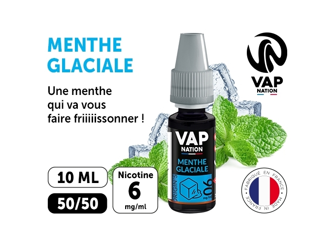 VAP NATION 10ml  MENTHE GLACIALE 06MG