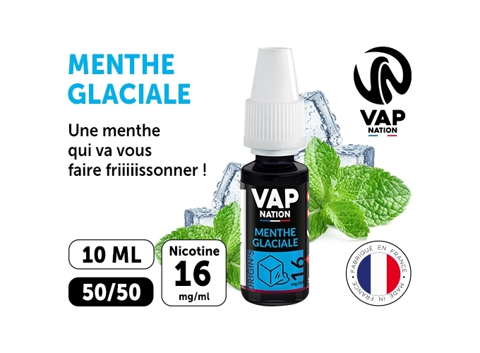 VAP NATION 10ml  MENTHE GLACIALE 16MG
