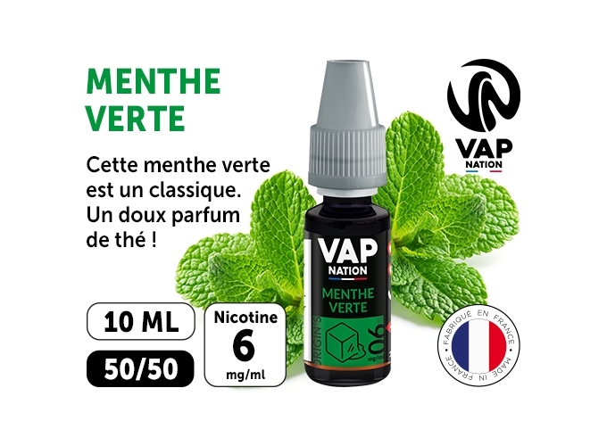 VAP NATION 10ml  MENTHE VERTE 06MG