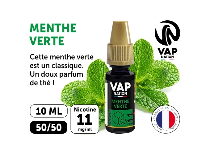 VAP NATION 10ml  MENTHE VERTE 11MG