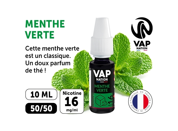 VAP NATION 10ml  MENTHE VERTE 16MG