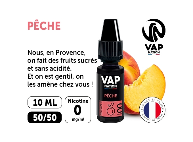 VAP NATION 10ml PECHE 00 MG ML