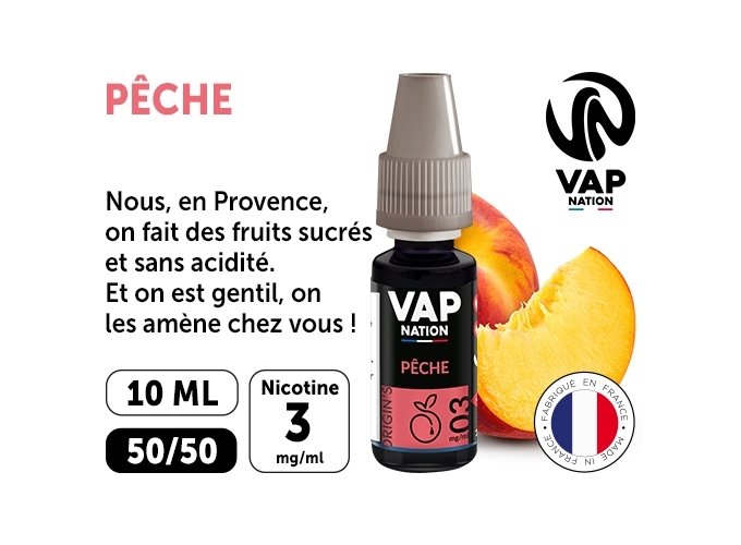 VAP NATION 10ml PECHE 03 MG ML