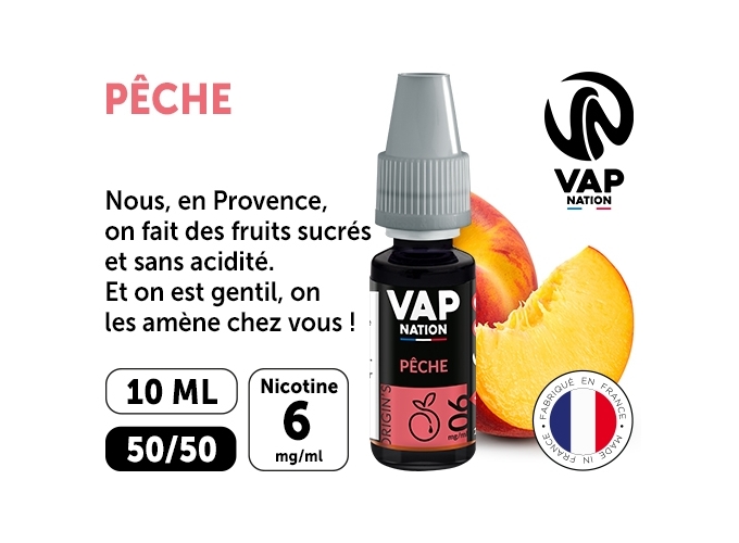 VAP NATION 10ml PECHE 06 MG ML