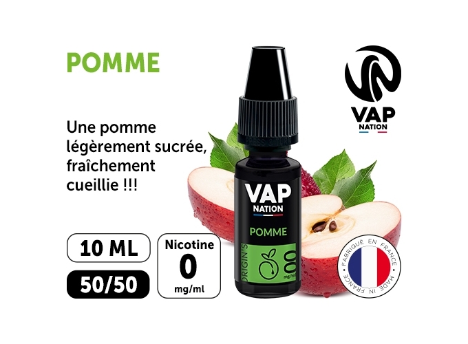 VAP NATION 10ml POMME 00MG