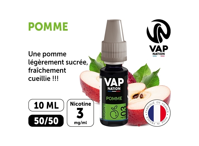 VAP NATION 10ml POMME 03MG