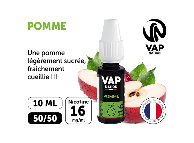 VAP NATION 10ml POMME 16MG