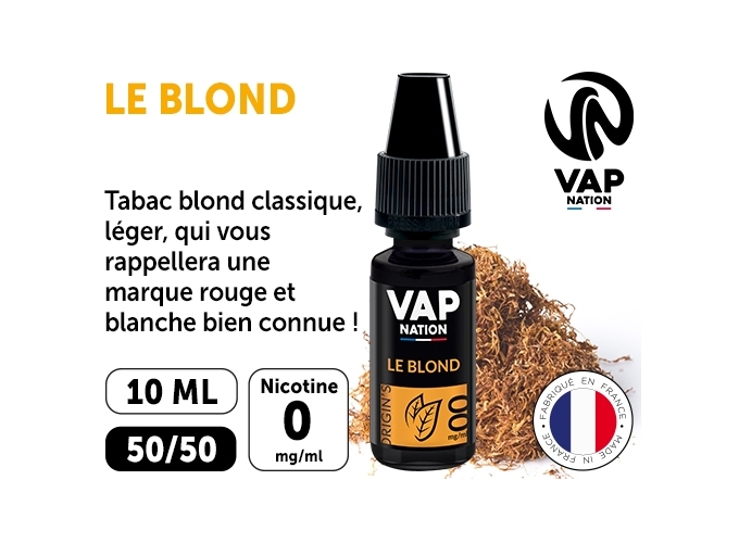 VAP NATION 10ml  TABAC BLOND 00 MG