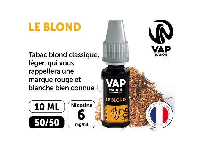 VAP NATION 10ml  TABAC BLOND 06 MG