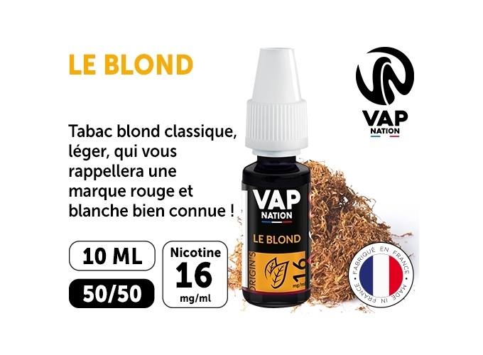 VAP NATION 10ml  TABAC BLOND 16 MG