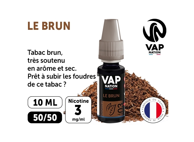 VAP NATION 10ml  TABAC BRUN 03 MG
