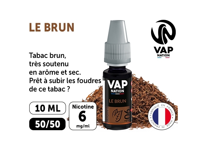 VAP NATION 10ml  TABAC BRUN 06 MG